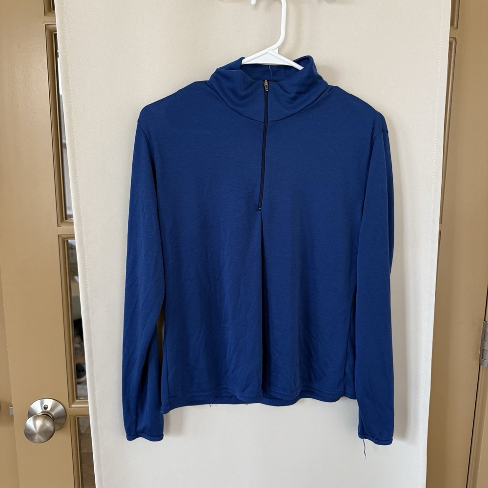Patagonia Women's Medium Blue‎ Vintage Capilene Quarter 1/4 Zip Pullover Vintage